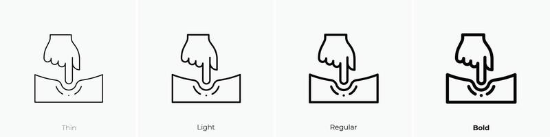 elasticity icon. Thin, Light, Regular And Bold style design isolated on white background vector