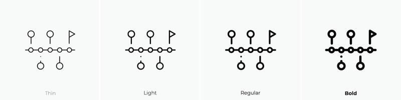 experience icon. Thin, Light, Regular And Bold style design isolated on white background vector