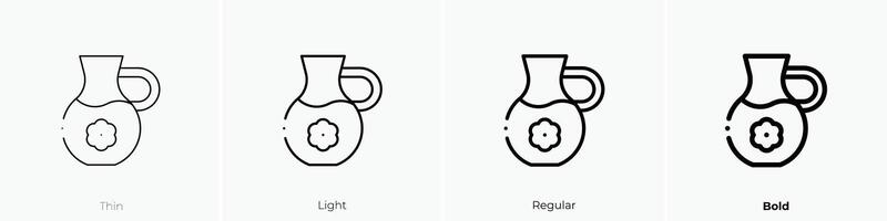 essential oil icon. Thin, Light, Regular And Bold style design isolated on white background vector