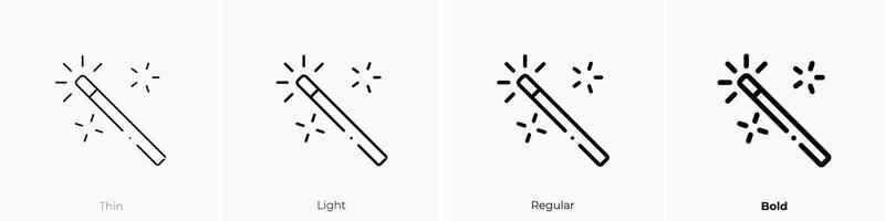 effect icon. Thin, Light, Regular And Bold style design isolated on white background vector