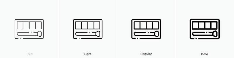 eye shadow icon. Thin, Light, Regular And Bold style design isolated on white background vector