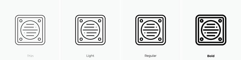 extractor icon. Thin, Light, Regular And Bold style design isolated on white background vector
