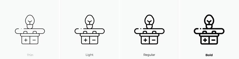 electrical circuit icon. Thin, Light, Regular And Bold style design isolated on white background vector