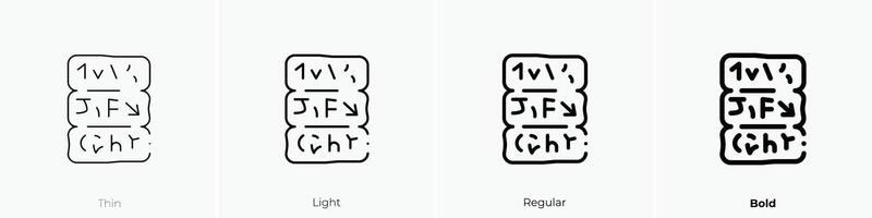 egyptian icon. Thin, Light, Regular And Bold style design isolated on white background vector