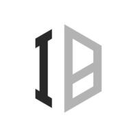 Modern Unique Hexagon Letter IB Logo Design Template. Elegant initial IB Letter Logo Concept vector