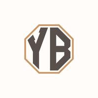 Modern Letter YB Logo for Corporate Business Brand Identity. Creative YB Logo Design. vector