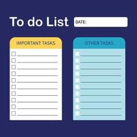 Modern to do list collection. vector