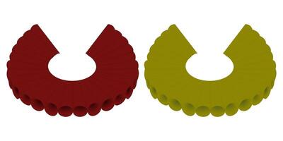 circus frill for clown in red and green colors vector
