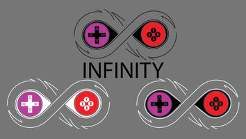 Infinity games logo design free vector
