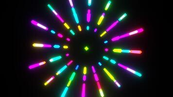 VL Loop Pulsating multicolored rays. video