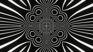 Endless looped abstraction of black and white pattern video