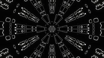 Abstraction black and white pulsating abstract rays video