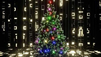 VJ Loop Christmas Tree Rotation. video