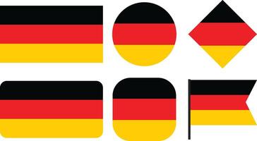 Collection of Germany Flag Isolated on White Background vector