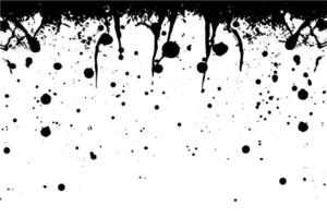 Abstract Ink Splatter Pattern Seamless Design with Black and White Speckles and Circles. vector