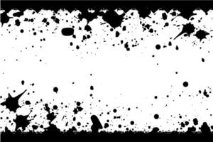 Abstract Ink Splatter Pattern Seamless Design with Black and White Speckles and Circles. vector