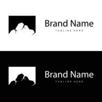 Mountain Logo Simple Illustration Silhouette Template Design vector