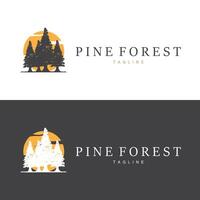 Forest Logo, Jungle Adventure Simple Design , Illustration Template vector