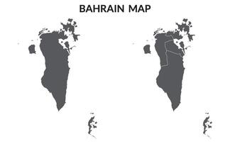 Bahrain map. Map of Bahrain in set vector