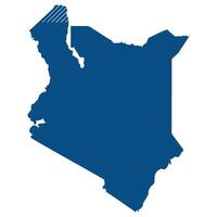 Kenya map. Map of Kenya in administrative provinces in blue color vector