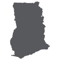 Ghana map. Map of Ghana in grey color vector