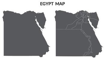 Egypt map. Map of Egypt in grey set vector