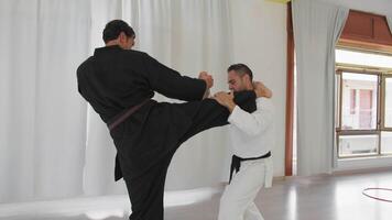Self Defense Exercise With Karate Uniform video
