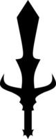 Sword hero evil devil weapon rpg game icon symbol logo vector