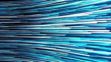 Royal blue color glowing glitter particles moving from left to right 3d abstract neon background video
