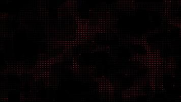 Red color hi-tech circular dots design simple and elegant loop able half tone pattern on black background video
