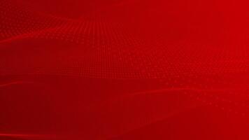 Red color circular dots forming wave pattern geometrical futuristic background video