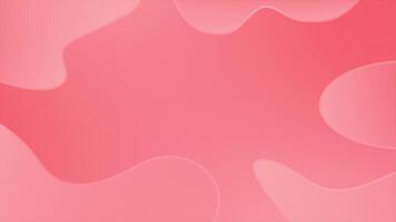 Red color abstract design wavy pattern liquid shapes geometrical loop able background video