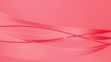 Red color modern wavy pattern abstract design geometrical background video