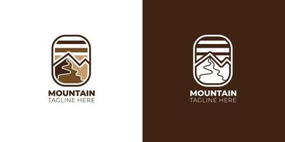 Simple Minimalist Mountain logo vector