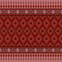 Red Ethnic patterns background embroidery. vector