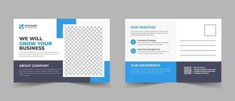 Modern corporate business postcard EDDM design template. postcard design layout vector