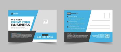 Postcard EDDM design template. Simple and Clean Modern Minimal Postcard Template vector