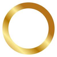 Golden circle isolated on white background. Ring. Gradient gold color. vector