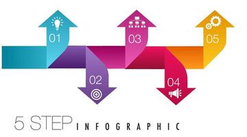 infographic template 5 step vector