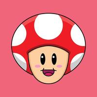 The Illustration of Happy Mushroom Game vector