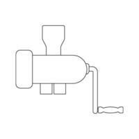Manual Meat Grinder icon vector