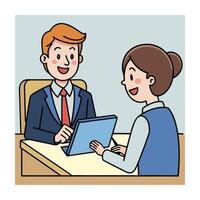 People working Sketch Hand drawn single line art coloring page vector