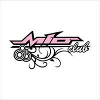 the logo for mio club vector