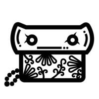 Foldable wallet icon illustration isolated on square white background. Simple flat outlined cartoon art styled drawing. vector