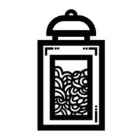 Indonesian styled crackers container or kaleng kerupuk putih warung icon illustration isolated on square white background. Simple flat outlined cartoon art styled drawing. vector