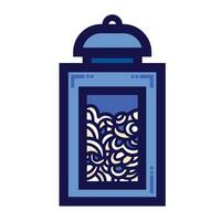 Indonesian styled blue crackers container or kaleng kerupuk putih warung colorful icon illustration isolated on square white background. Simple flat outlined cartoon art styled drawing. vector
