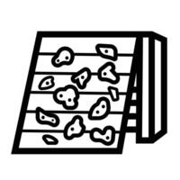 Playground climbing walls toy icon illustration isolated on square white background. Simple flat outlined cartoon art styled drawing. vector