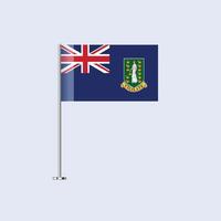 Isolated British Virgin Islands Table Flag on Pole, British Virgin Islands Flag Design for Print and Web vector