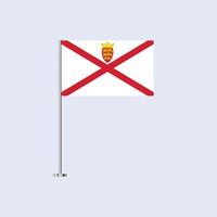 Isolated Jersey Table Flag on Pole, Jersey Flag Design for Print and Web vector