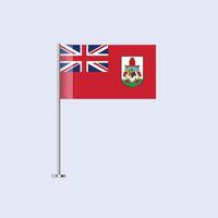 Isolated Bermuda Table Flag on Pole, Bermudian Flag Design for Print and Web vector